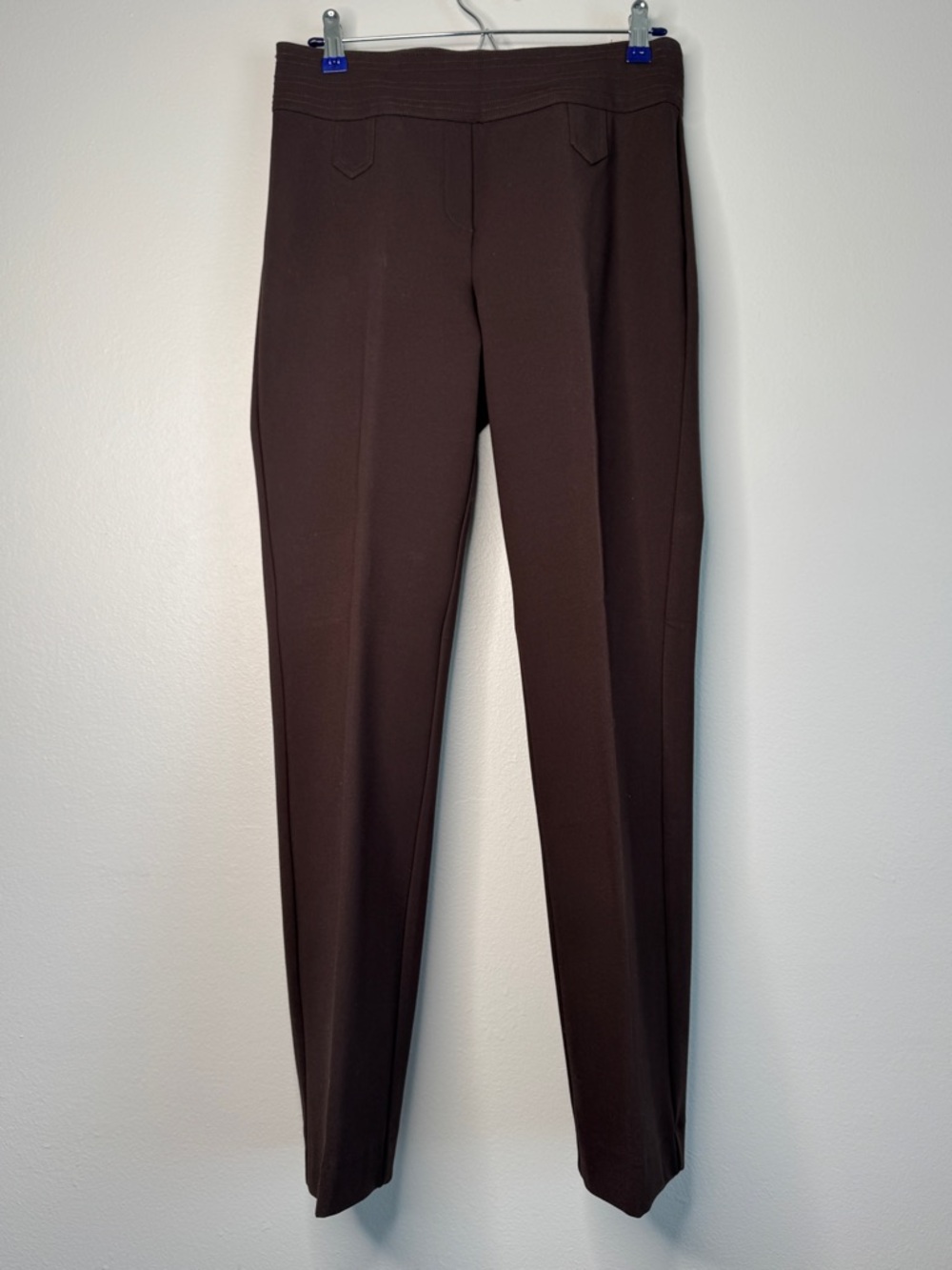 Rekucci Slimming Barely Bootcut Pants Dark Brown Stretch Shaping Tummy Control 4